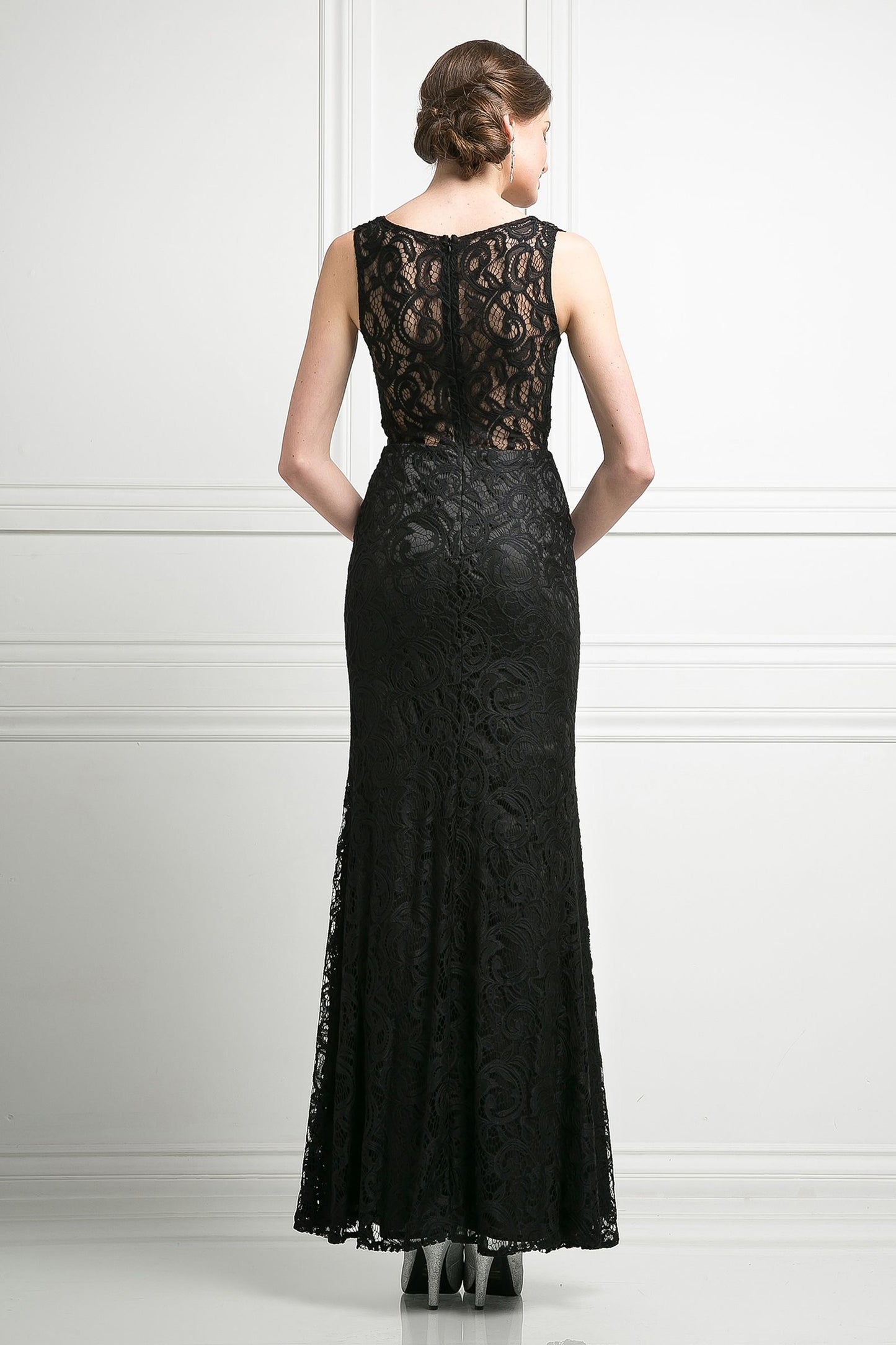 Beaded Lace Sheath Dress