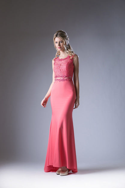 Fitted Gown With Lace Bodice