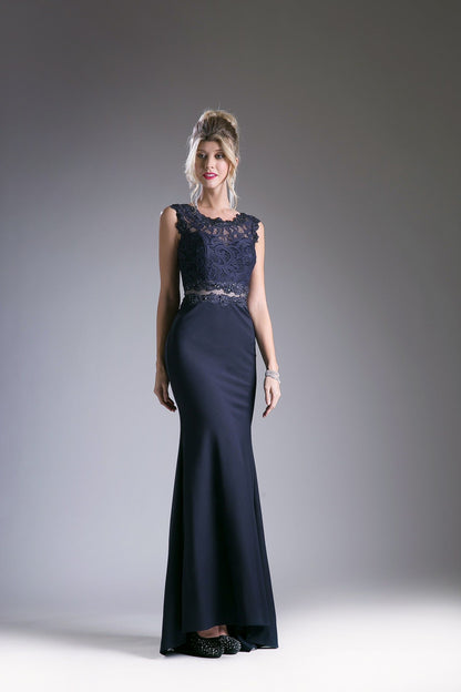 Fitted Gown With Lace Bodice