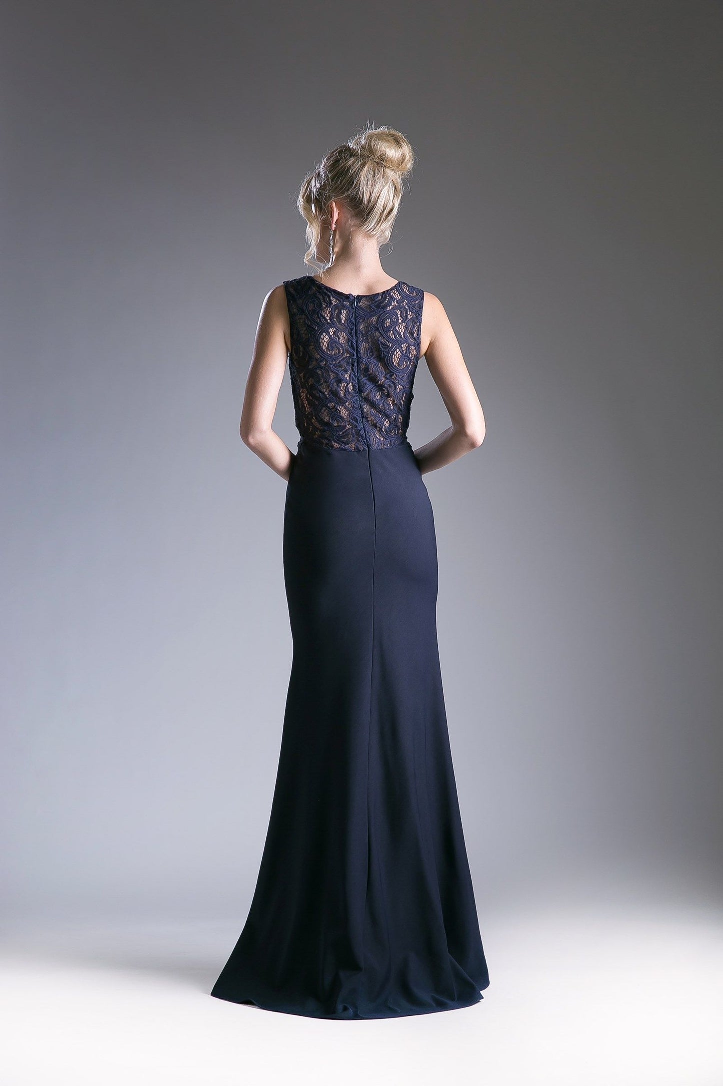 Fitted Gown With Lace Bodice