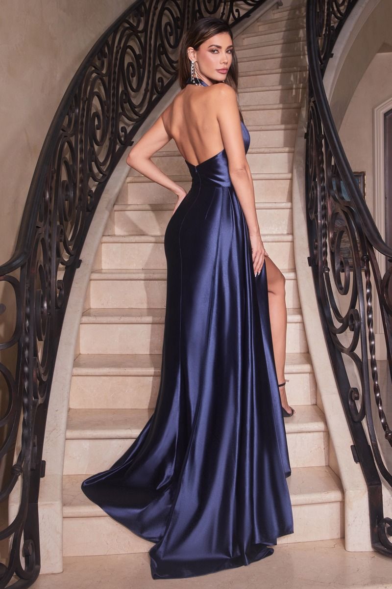 Satin Halter Gown