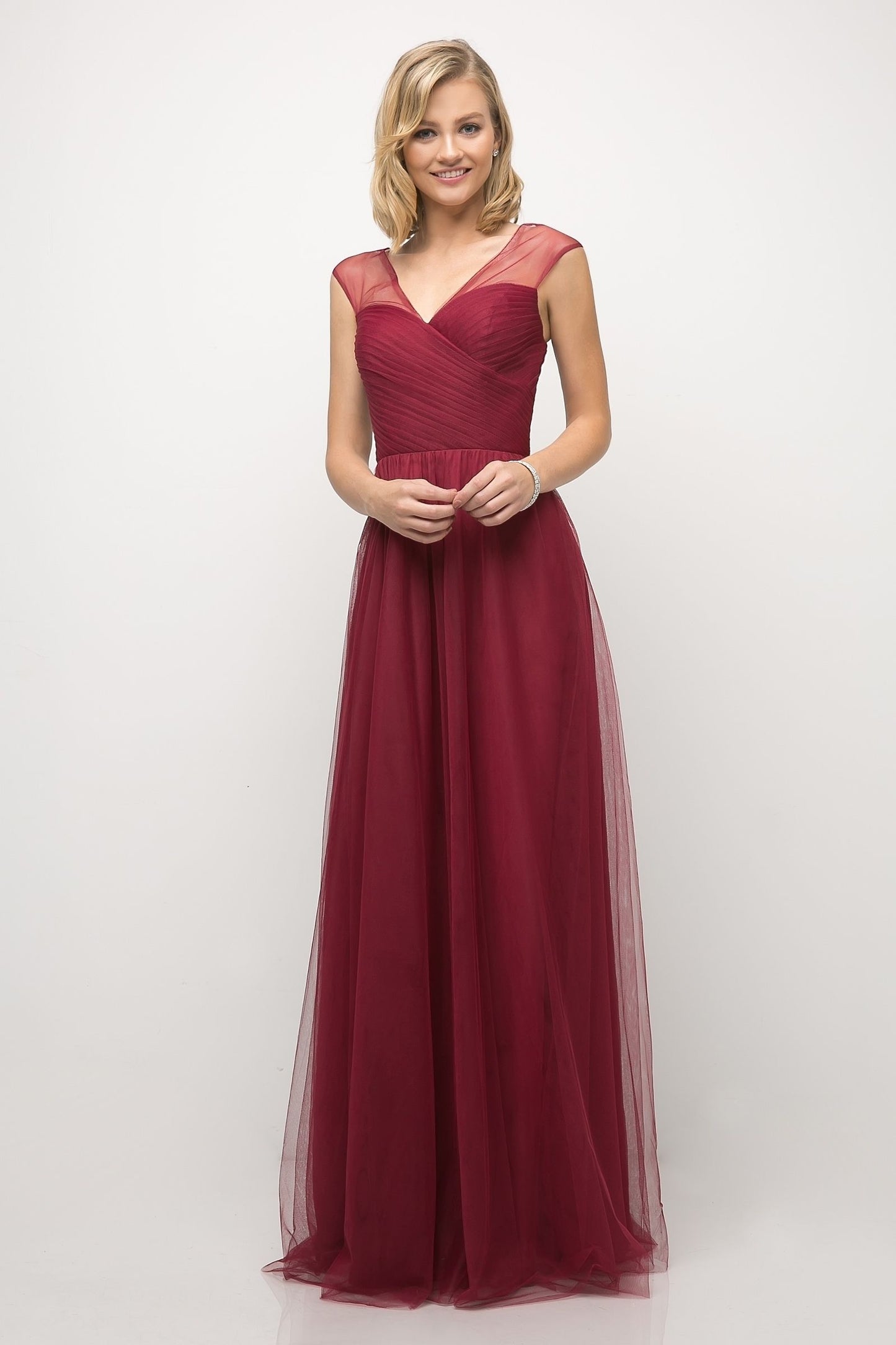 Layered Tulle A-Line Bridesmaid Dress