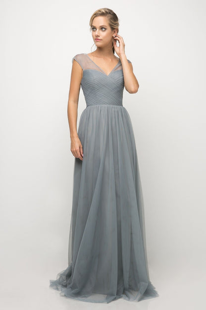 Layered Tulle A-Line Bridesmaid Dress