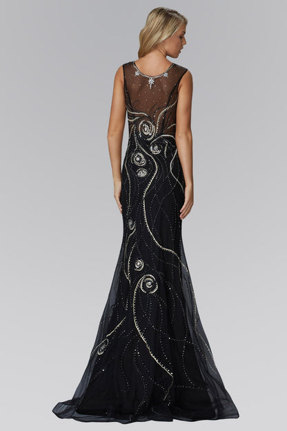 Long Dress with Embroidered Detailing