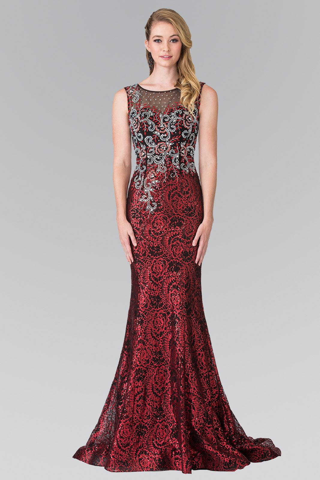 Beads Embroidered Sequin Long Dress