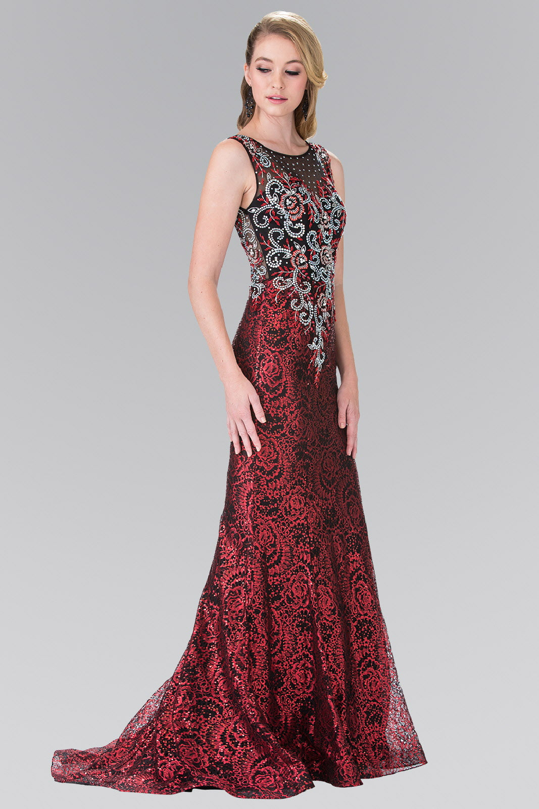 Beads Embroidered Sequin Long Dress