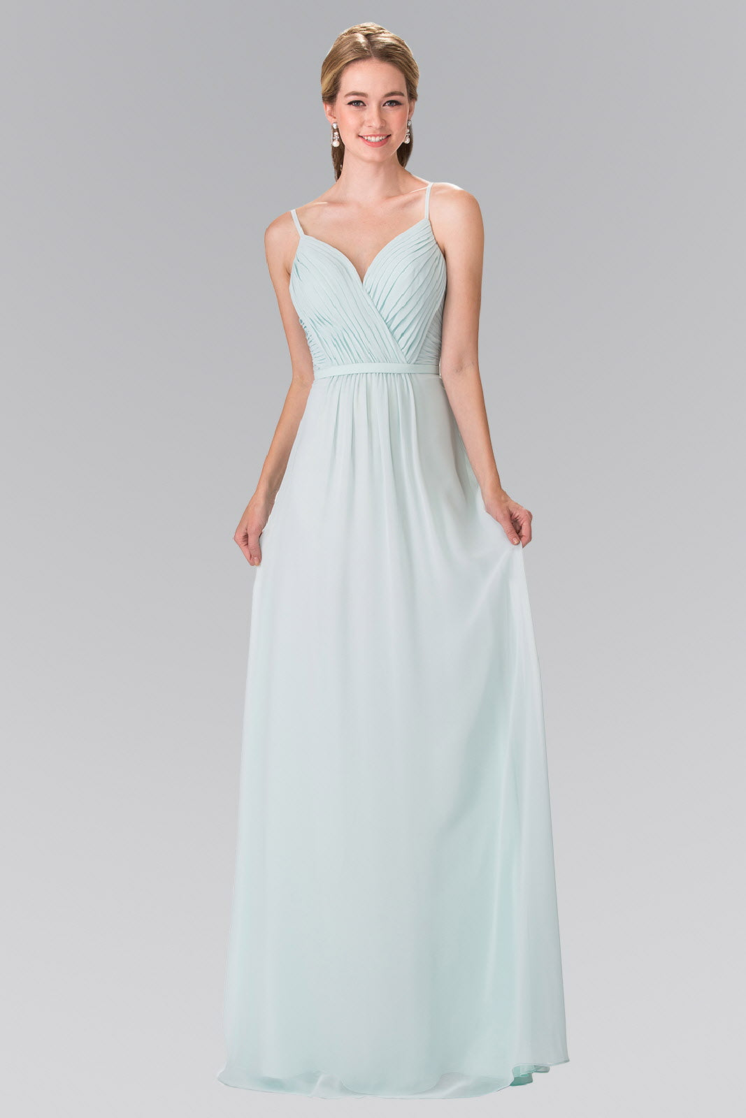 Sweetheart Spaghetti Strap Long Chiffon Dress