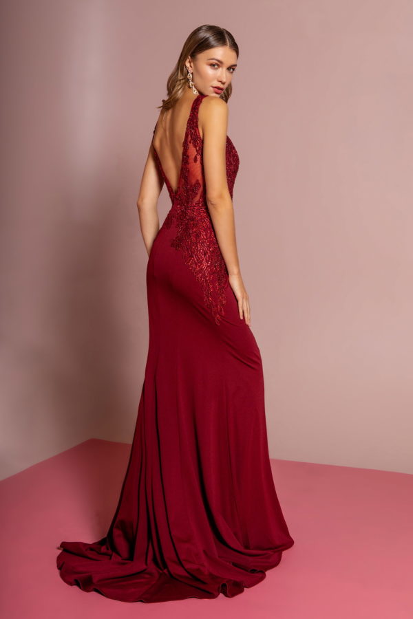 Lace Open Back Rome Jersey Long Dress Long lace dress