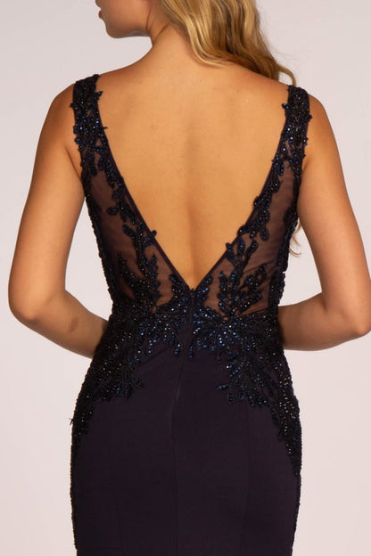 Lace Open Back Rome Jersey Long Dress Long lace dress