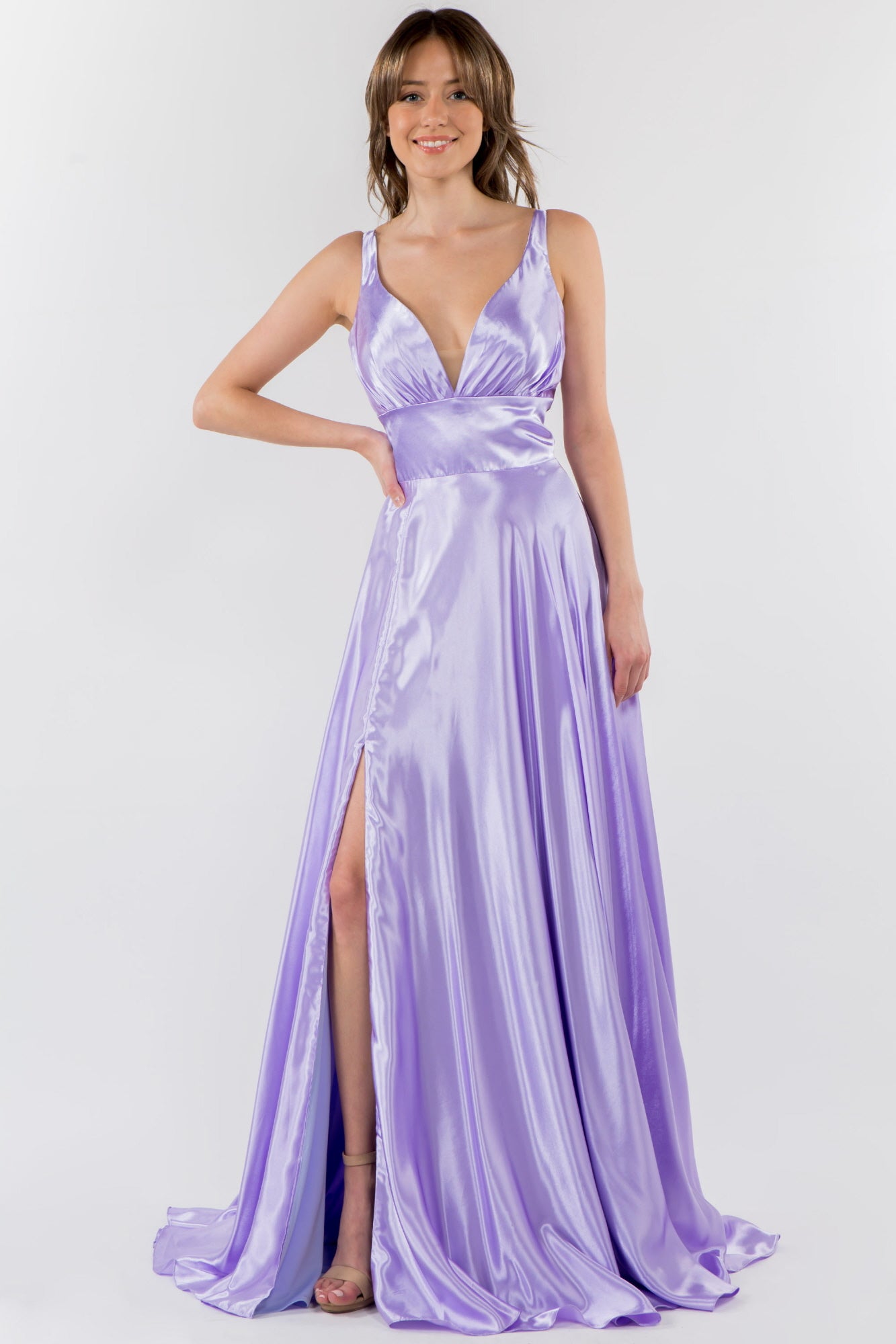 Mesmerizing High Slit A-line Dress by Elizabeth K