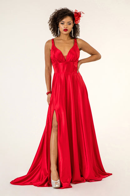 Mesmerizing High Slit A-line Dress by Elizabeth K