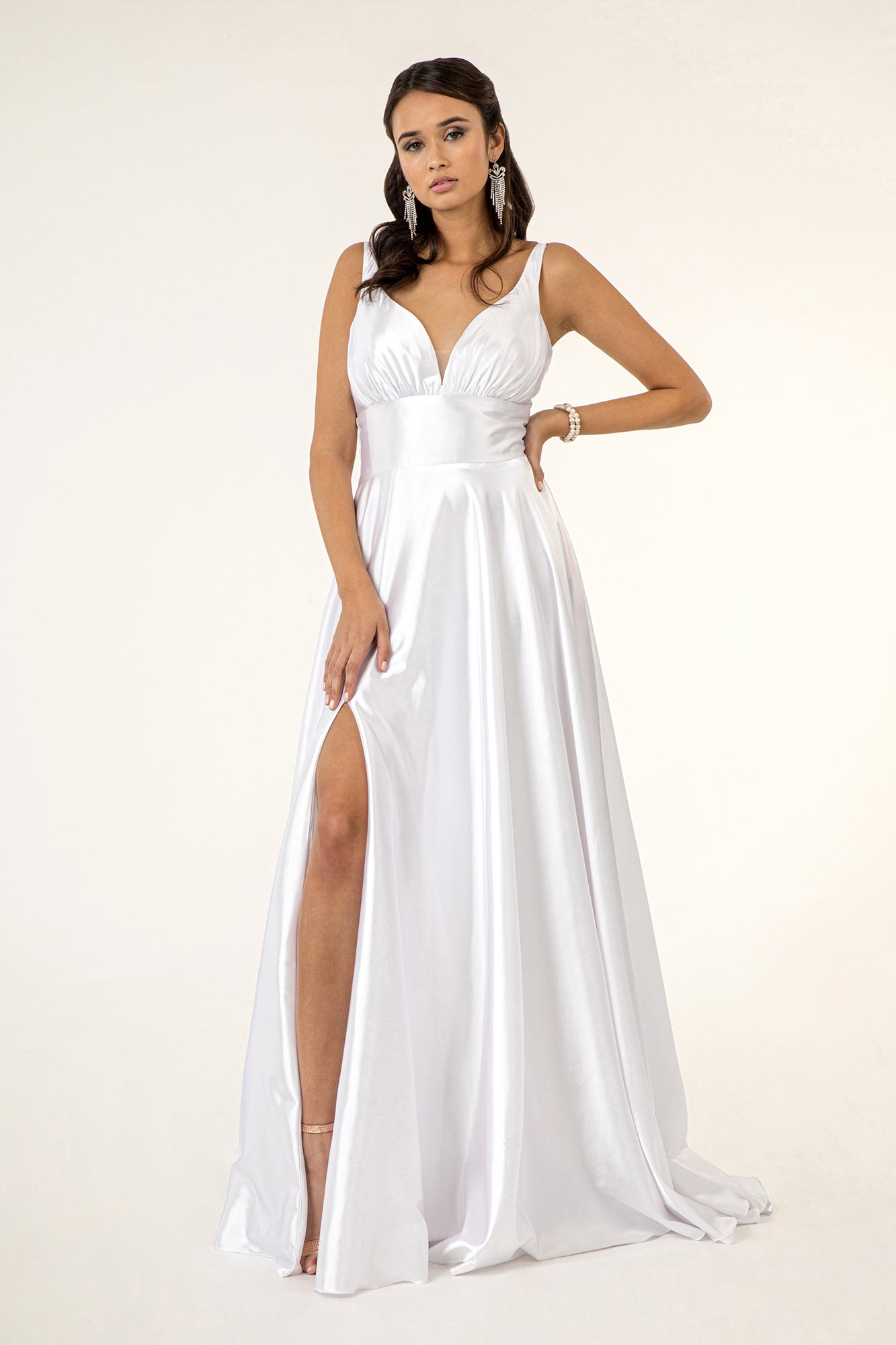 Mesmerizing High Slit A-line Dress by Elizabeth K