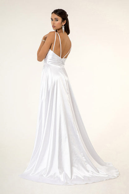 Mesmerizing High Slit A-line Dress by Elizabeth K