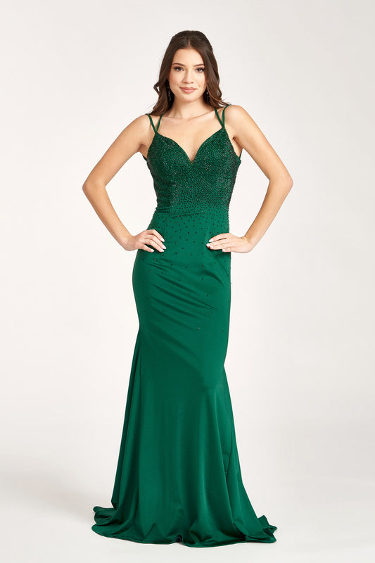 Sweetheart Neckline Jersey Mermaid Dress w/ Beads Embellished