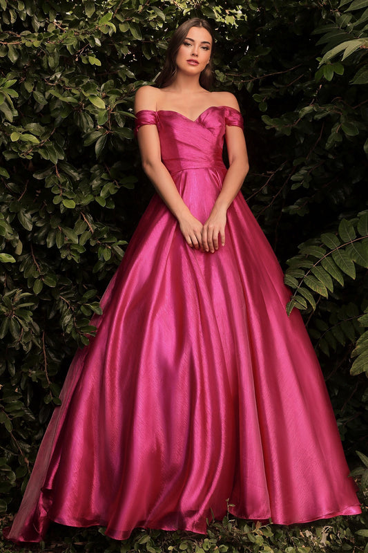 Organza Off The Shoulder Ball Gown