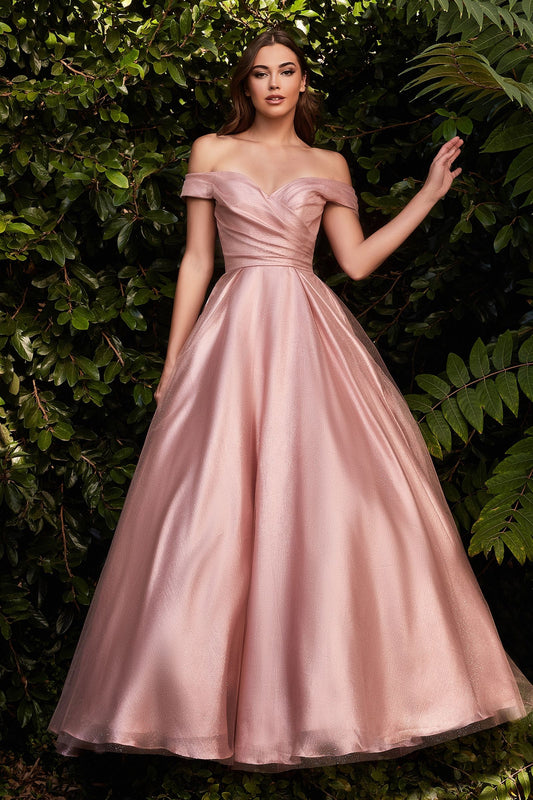 Off The Shoulder Organza Ball Gown