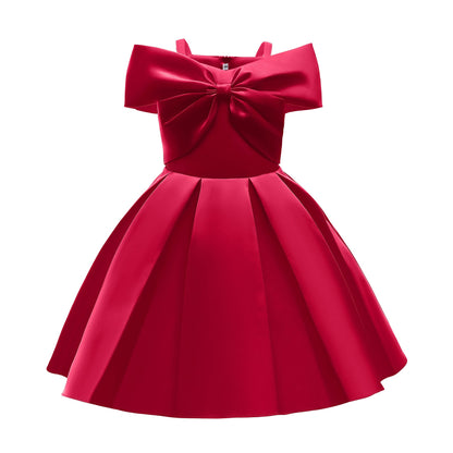 Baby Girl Solid Color Sling Princess Fashion Dress Children’s Formal Dress