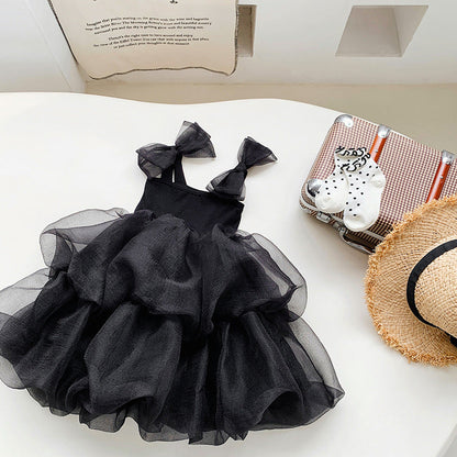 Baby Girl Black Herbon Style Elegant Princess Tutu Dress