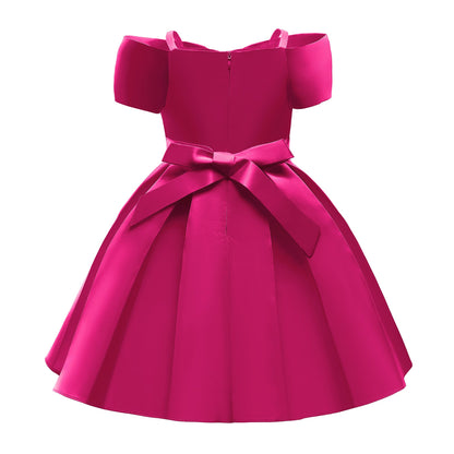 Baby Girl Solid Color Sling Princess Fashion Dress Children’s Formal Dress