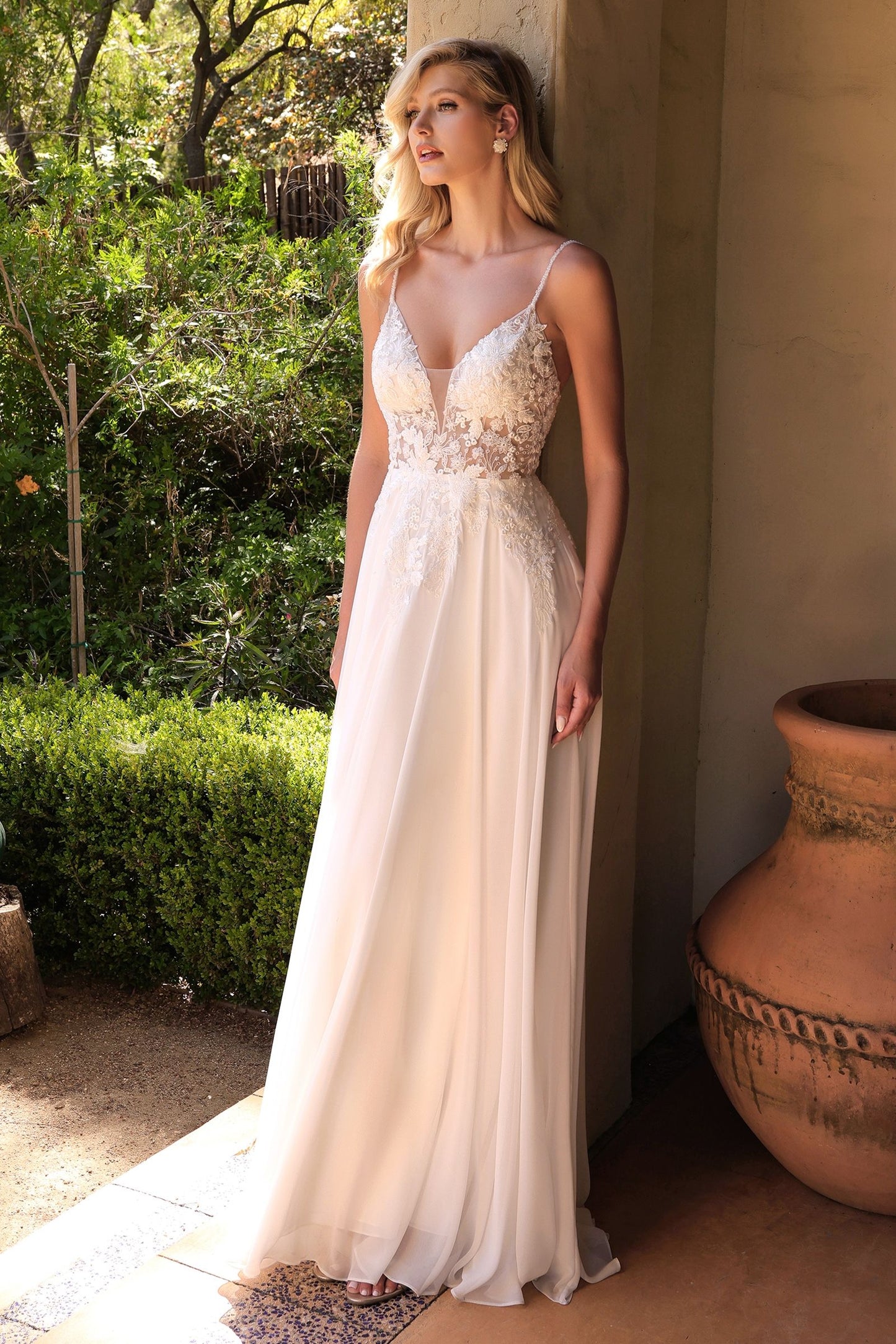 A-Line Chiffon Bridal Gown