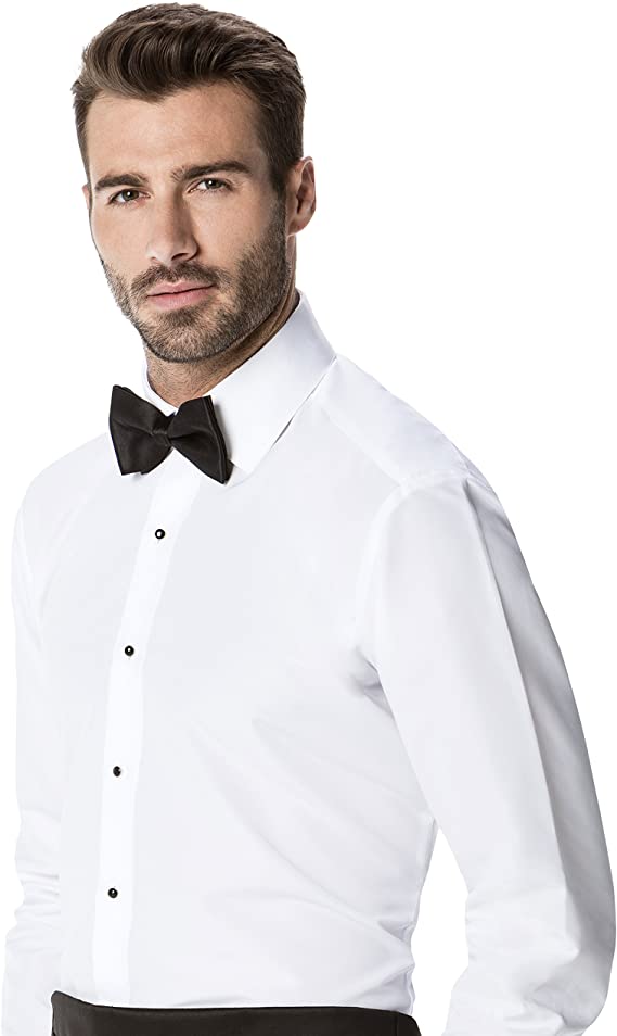 Luxe Microfiber® Men’s Fitted Dress Shirt, Tuxedo Shirt