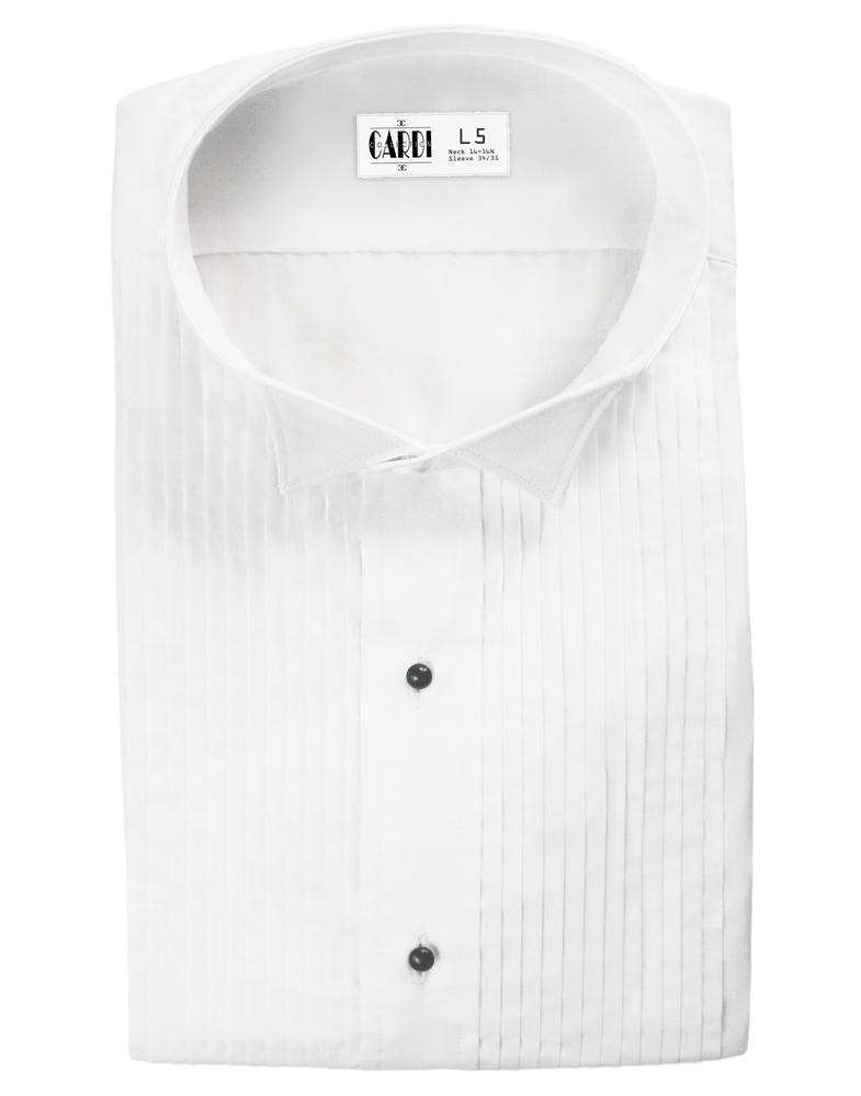 Aldo Kids White Wingtip Tuxedo Shirt - BXS (10-10.5 neck) / 