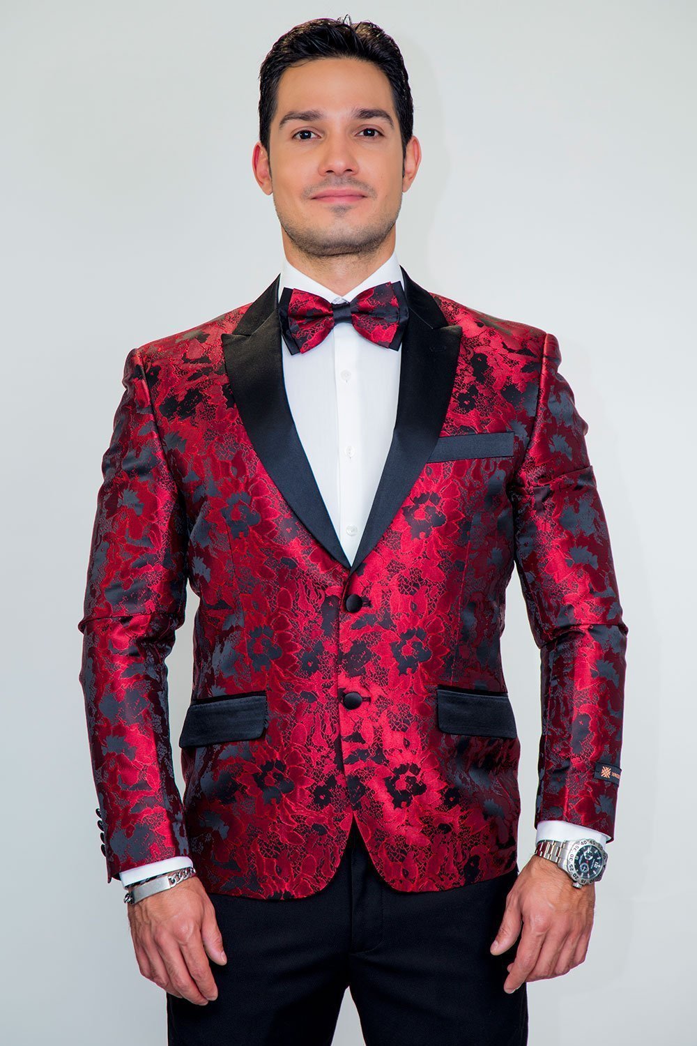 Amsterdam Tuxedo Jacket Peak - 2XL / Red - Venta Smoking