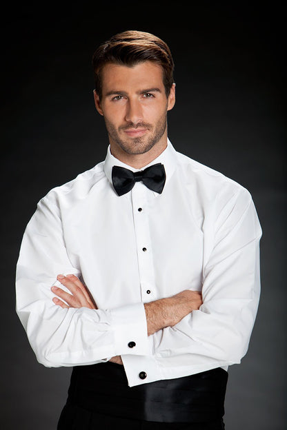 Como White Laydown Tuxedo Classic Fit Shirt - Camisa 