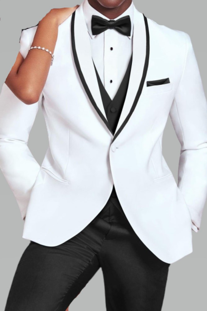 Crew White Tuxedo Jacket Shawl (Separates) - Venta Smoking