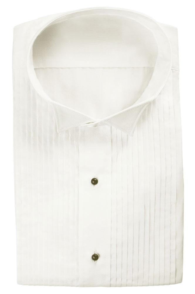 Dante Ivory Pleated Wingtip Tuxedo Classic Fit Shirt - XS / 