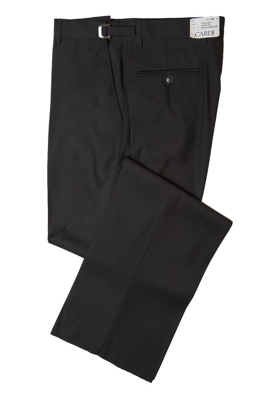 Ethan Black Super 150’s Luxury Viscose Blend Suit Pants - 