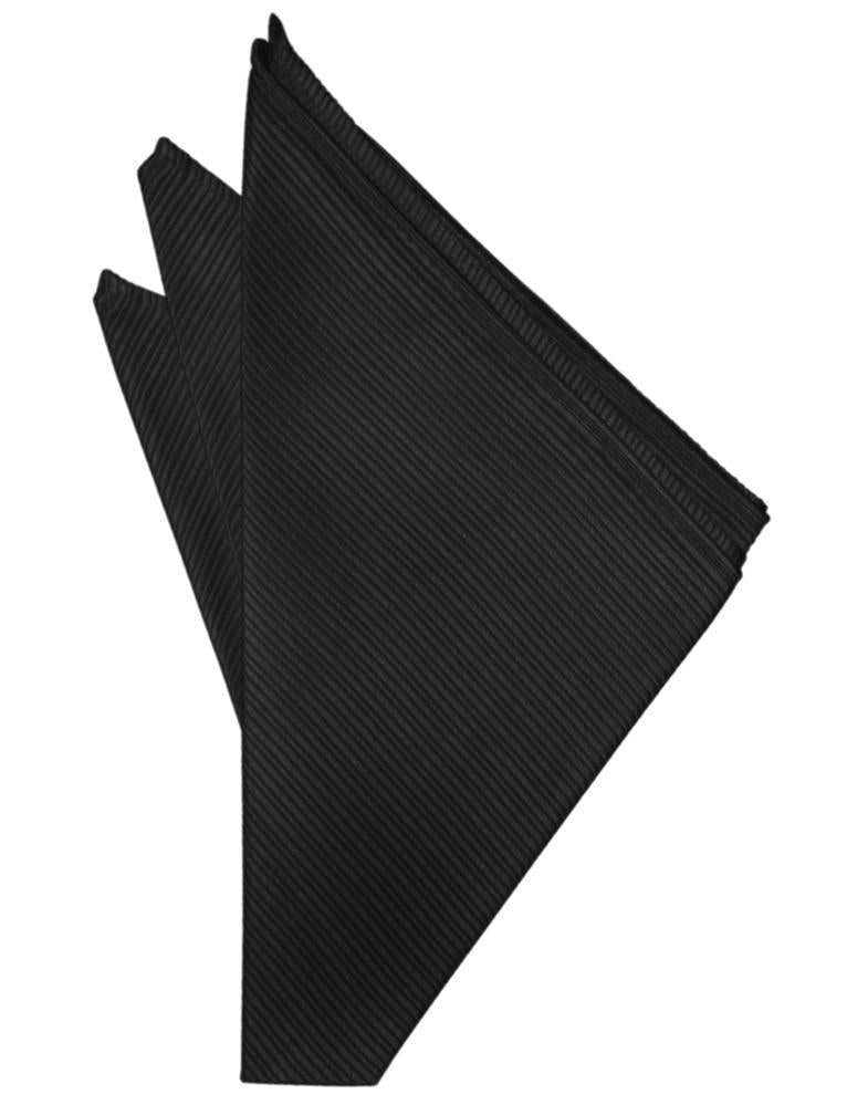 Faille Silk Pocket Square - Black - Pañuelo Caballero