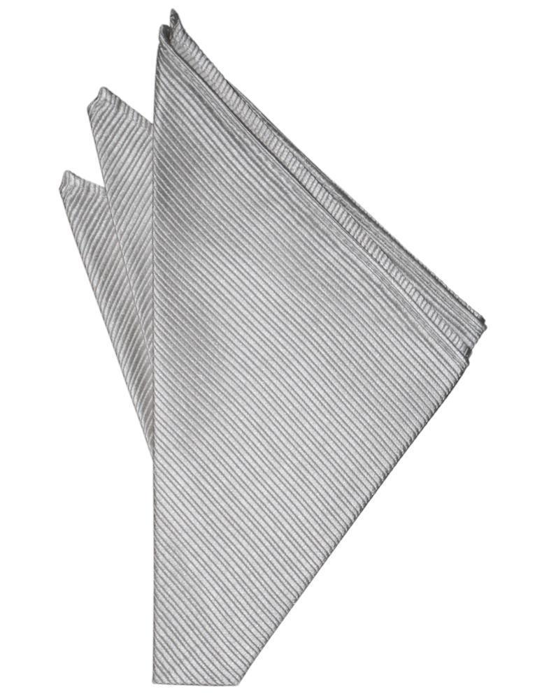 Faille Silk Pocket Square - Silver - Pañuelo Caballero