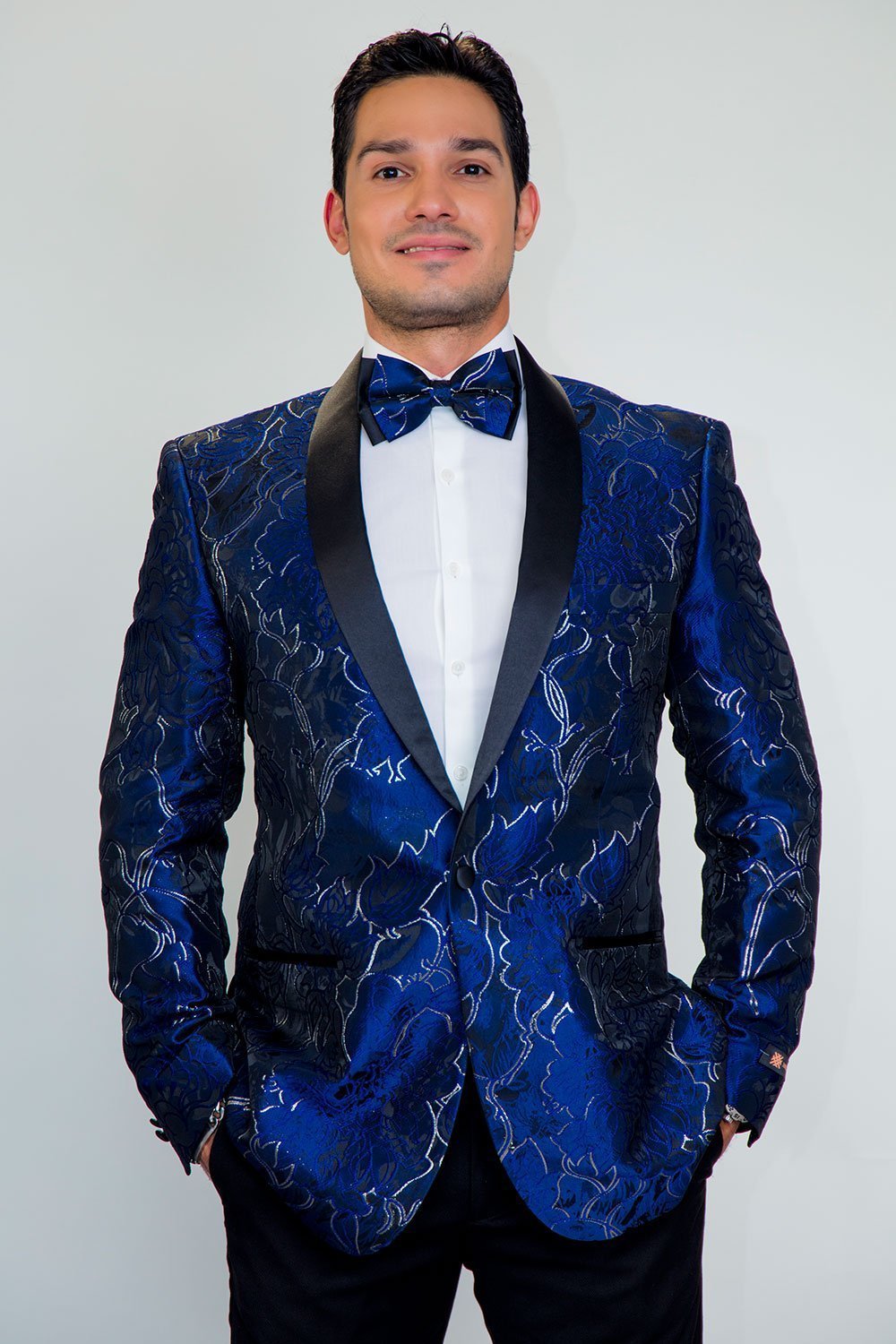 Havana Tuxedo Jacket Shawl - 34S / Indigo - Venta Smoking