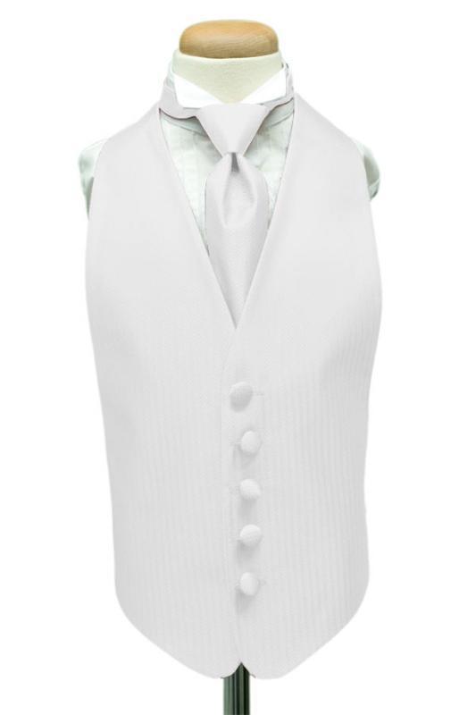 Herringbone Kids Tuxedo Vest 2 - Boys Small (3-6) / Diamond 