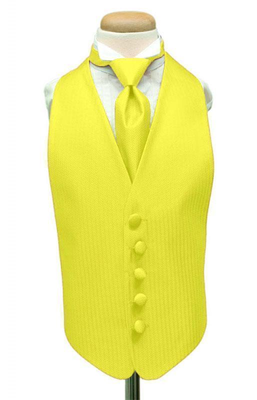 Herringbone Kids Tuxedo Vest - Boys Small (3-6) / Sunbeam - 