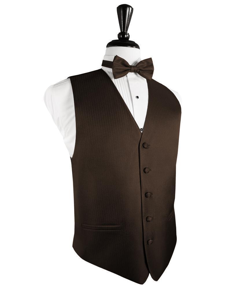 Herringbone Tuxedo Vest 7 - XS / Chocolate - Chaleco 