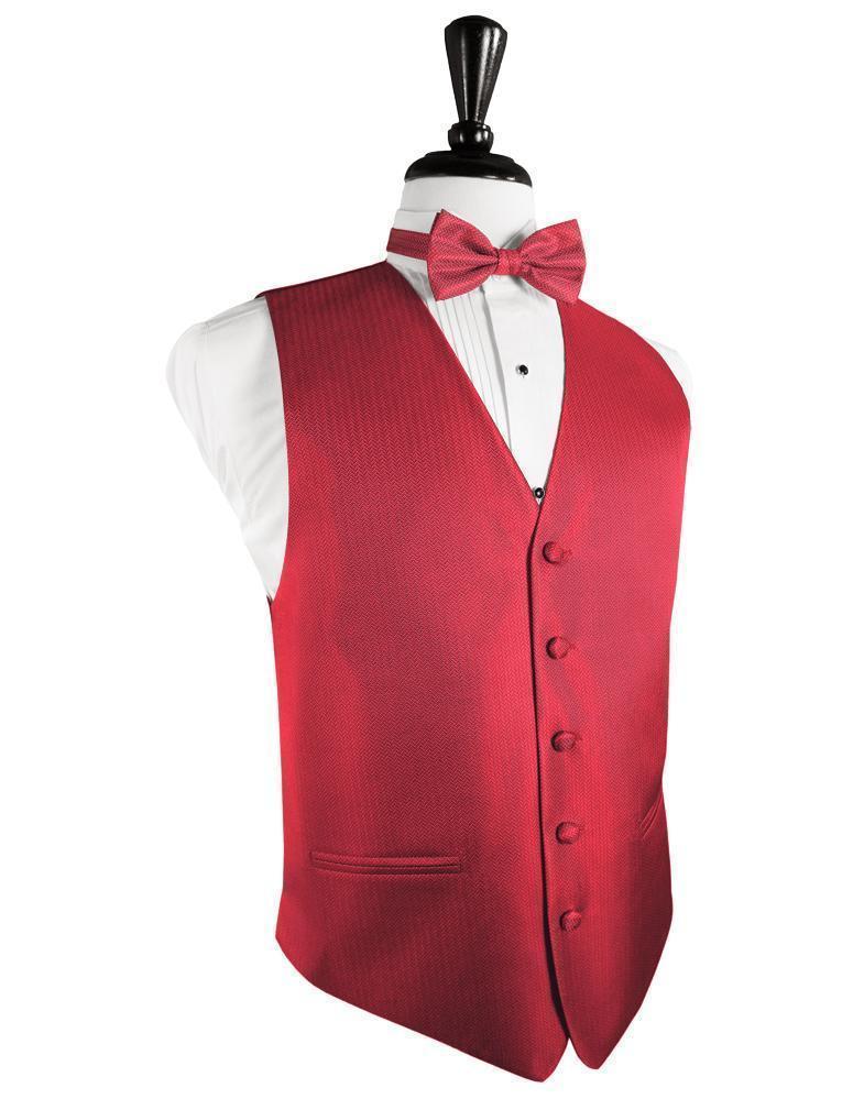 Herringbone Tuxedo Vest 9 - XS / Watermelon - Chaleco 