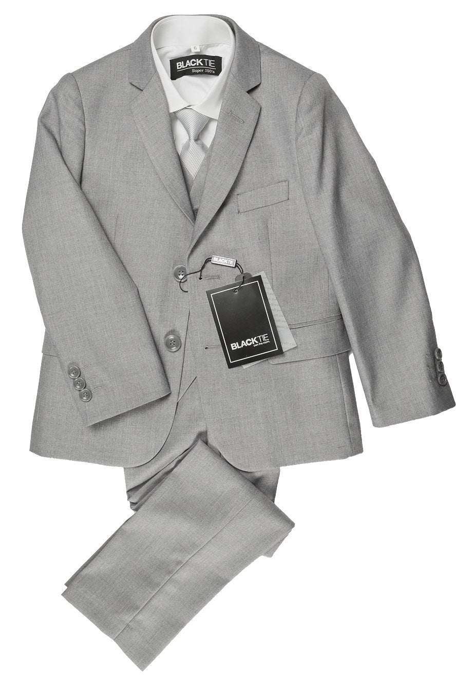 Leo Kids 5-Piece Suit - 2 Boys / Heather Grey - smoking niño