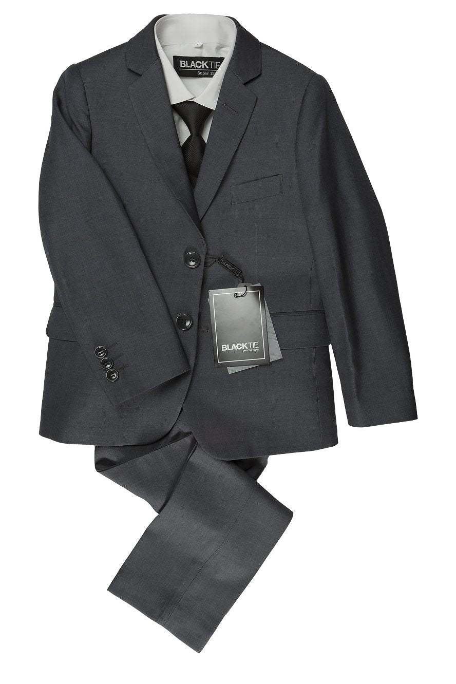 Leo Kids 5-Piece Suit - 2 Boys / Steel Grey - smoking niño