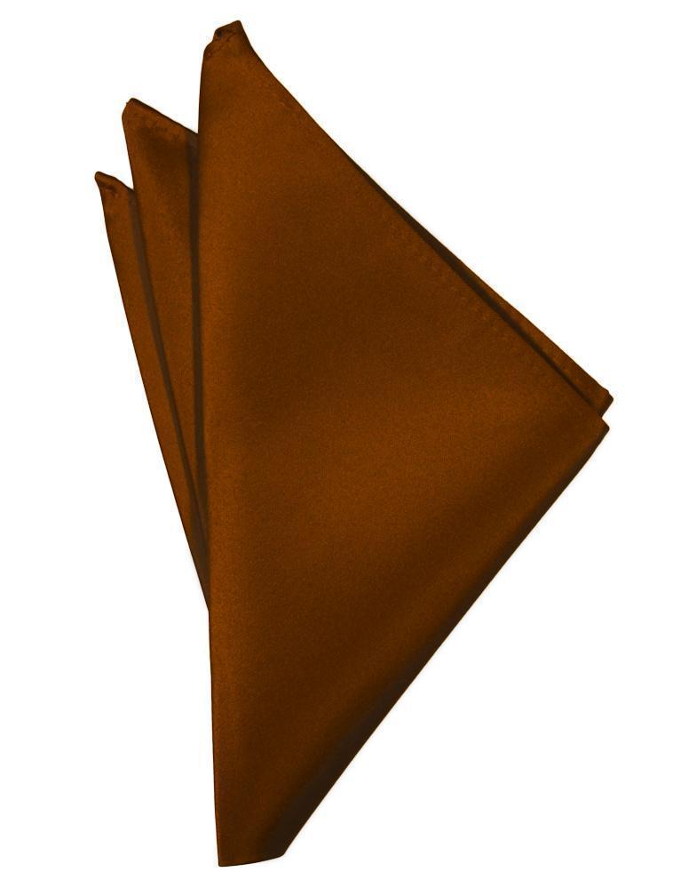 Luxury Satin Pocket Square - Cognac - Pañuelo Caballero