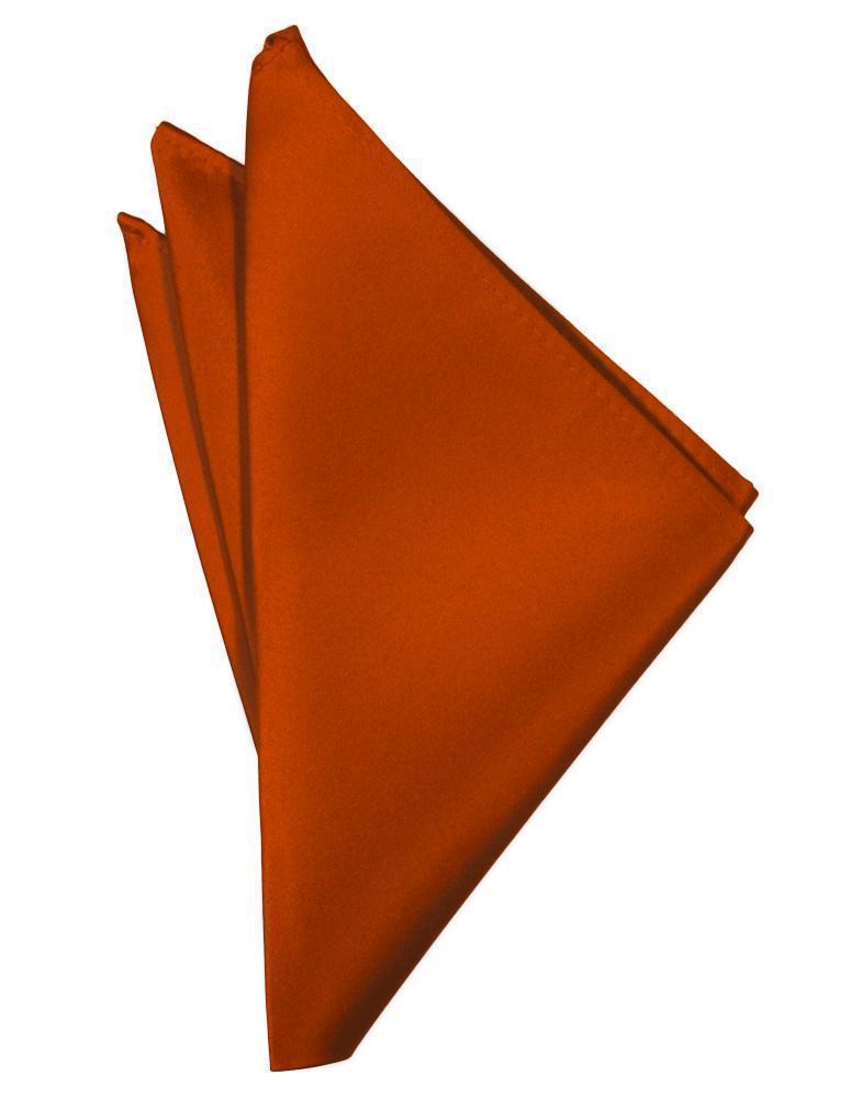 Luxury Satin Pocket Square - Persimmon - Pañuelo Caballero