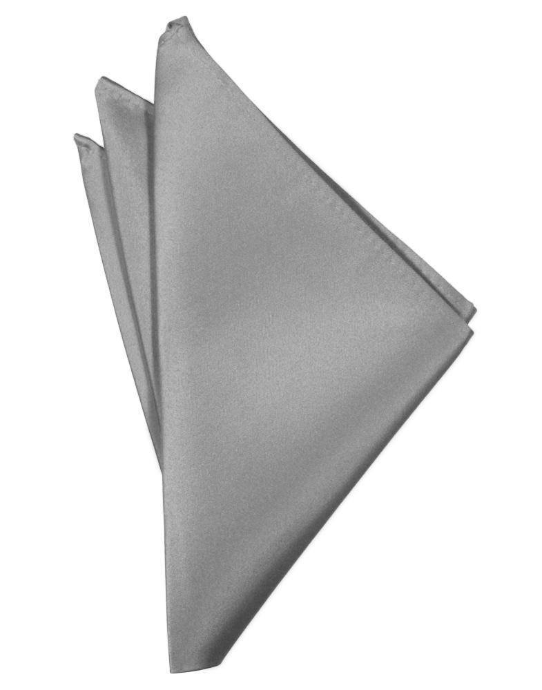 Luxury Satin Pocket Square - Silver - Pañuelo Caballero