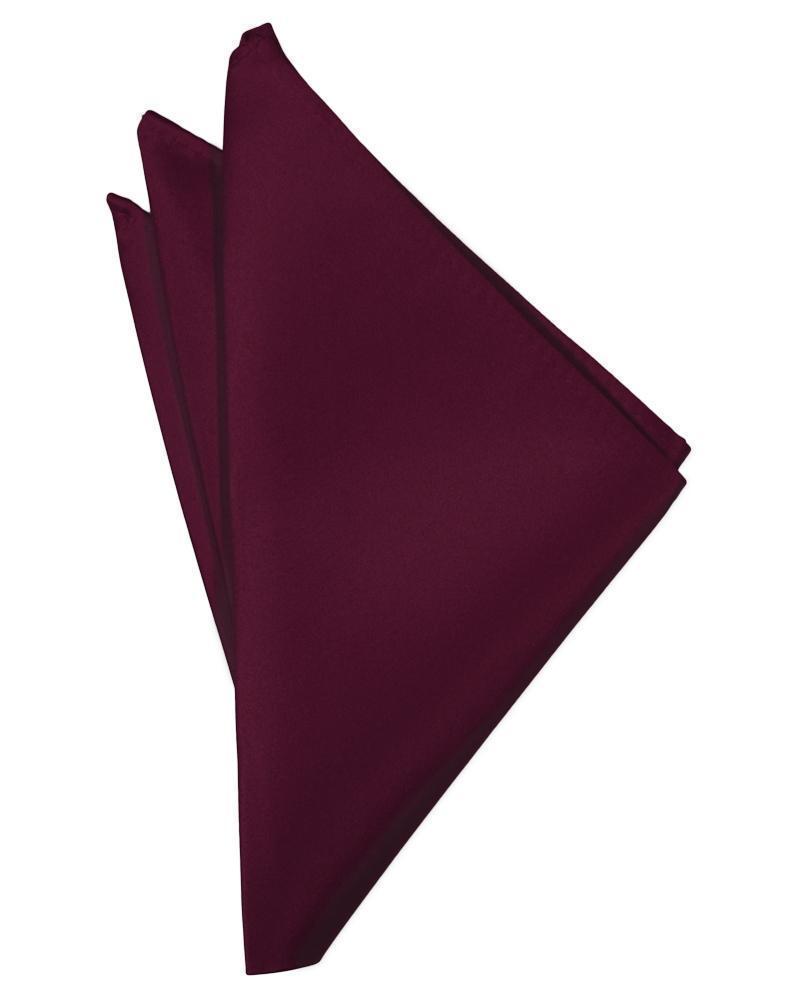 Luxury Satin Pocket Square - Wine - Pañuelo Caballero