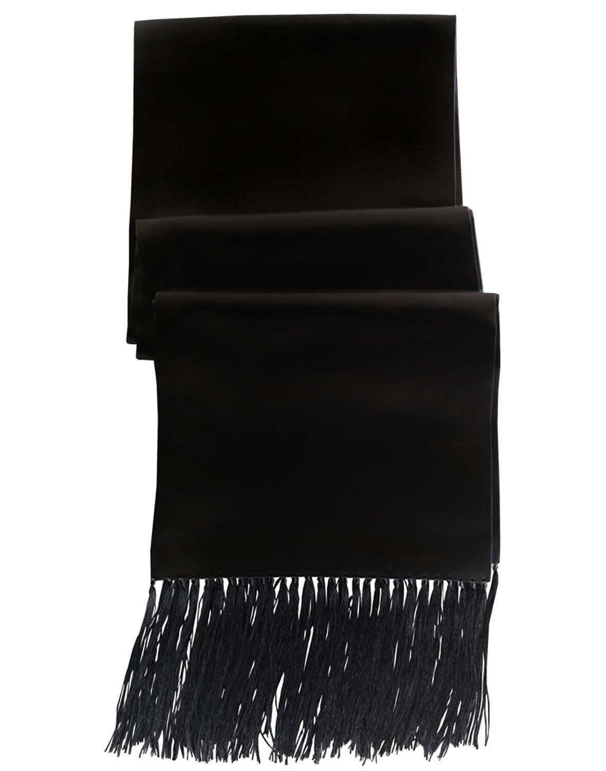 Luxury Satin Tuxedo Scarf - Black - bufanda caballero