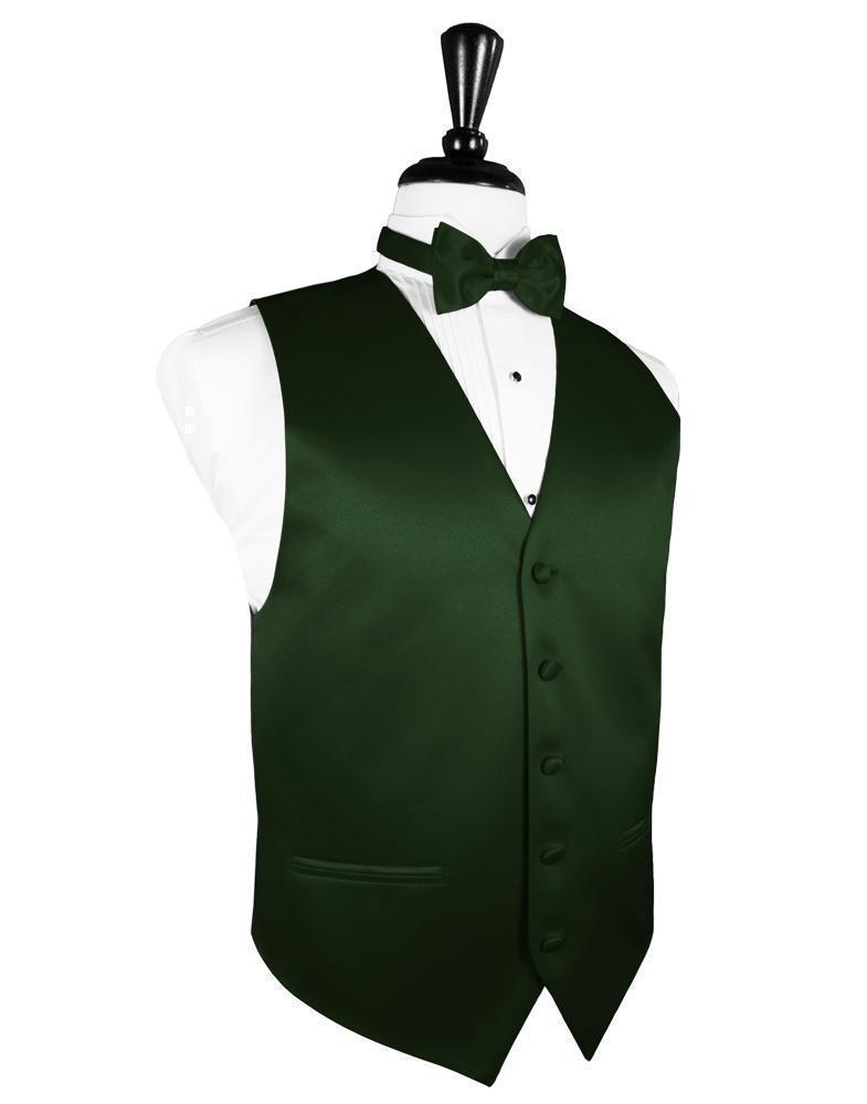 Luxury Satin Tuxedo Vest 2 - XS / Hunter - Chaleco Caballero