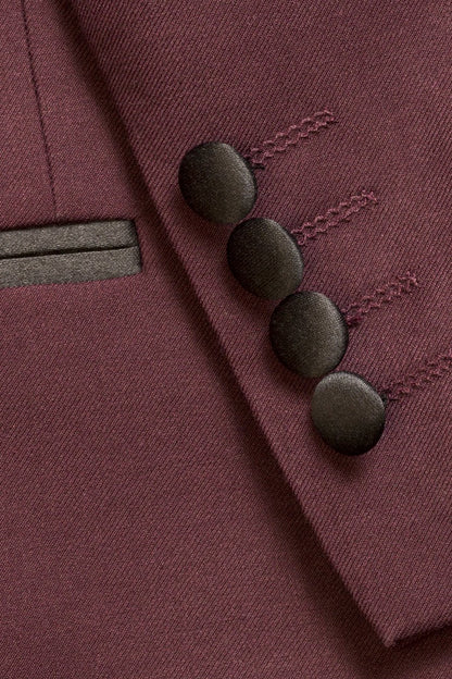 Milan Burgundy Tuxedo Jacket Peak (Separates) - Venta 