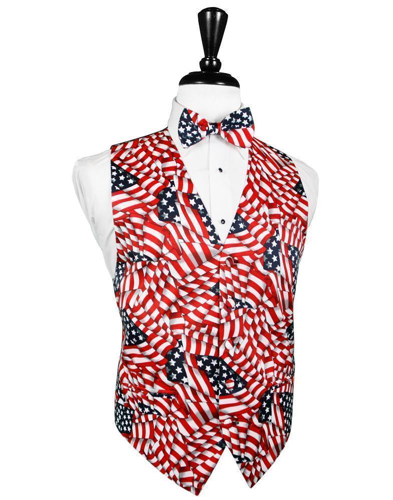 Novelty Tuxedo Vest - XS / Waving Flags - Chaleco Caballero