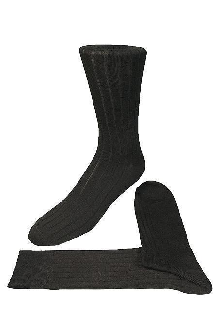 Ribbed Formal Socks - Charcoal - Calcetines Caballero