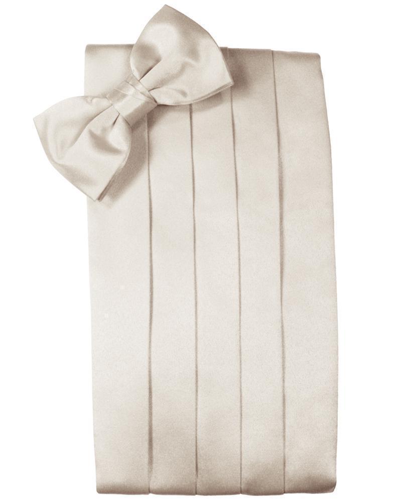 Set Luxury Satin Cummerbund & Bow Tie - Angel - Faja 